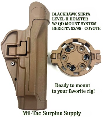 BLACKHAWK SERPA LEVEL II HOLSTER W/ QD MOUNT SYSTEM - BERETTA 92