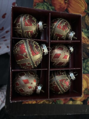 6 Christmas Holiday Ornament Place Card Holders Current China
