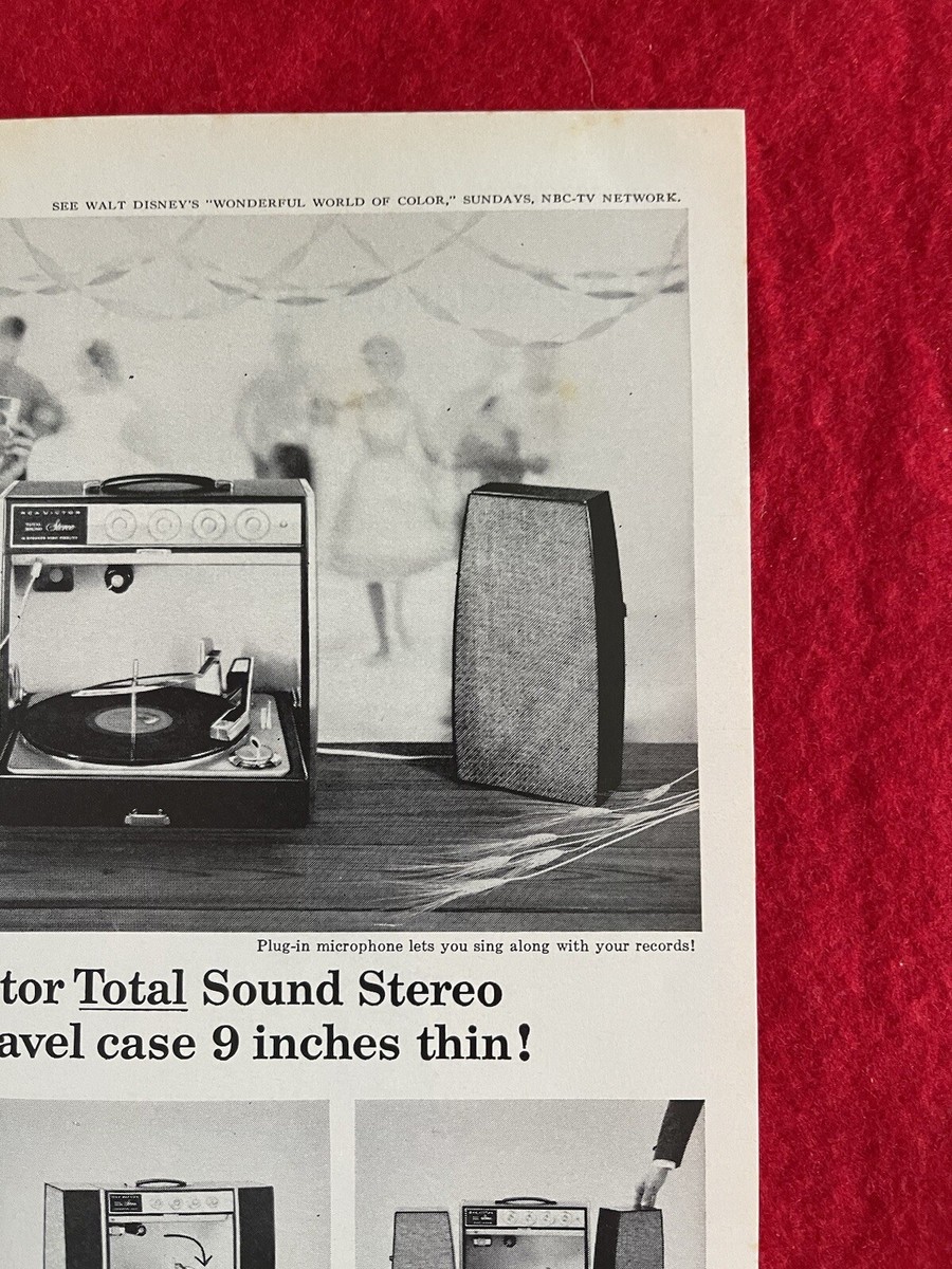 Vintage 1963 RCA Victor Portable Print Ad Stereo Big Sound Ad Only