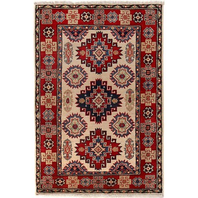 Traditional Medallion Small Handmade Rug 2'7''x4'1'' Kazak Area Carpet Rug G25257