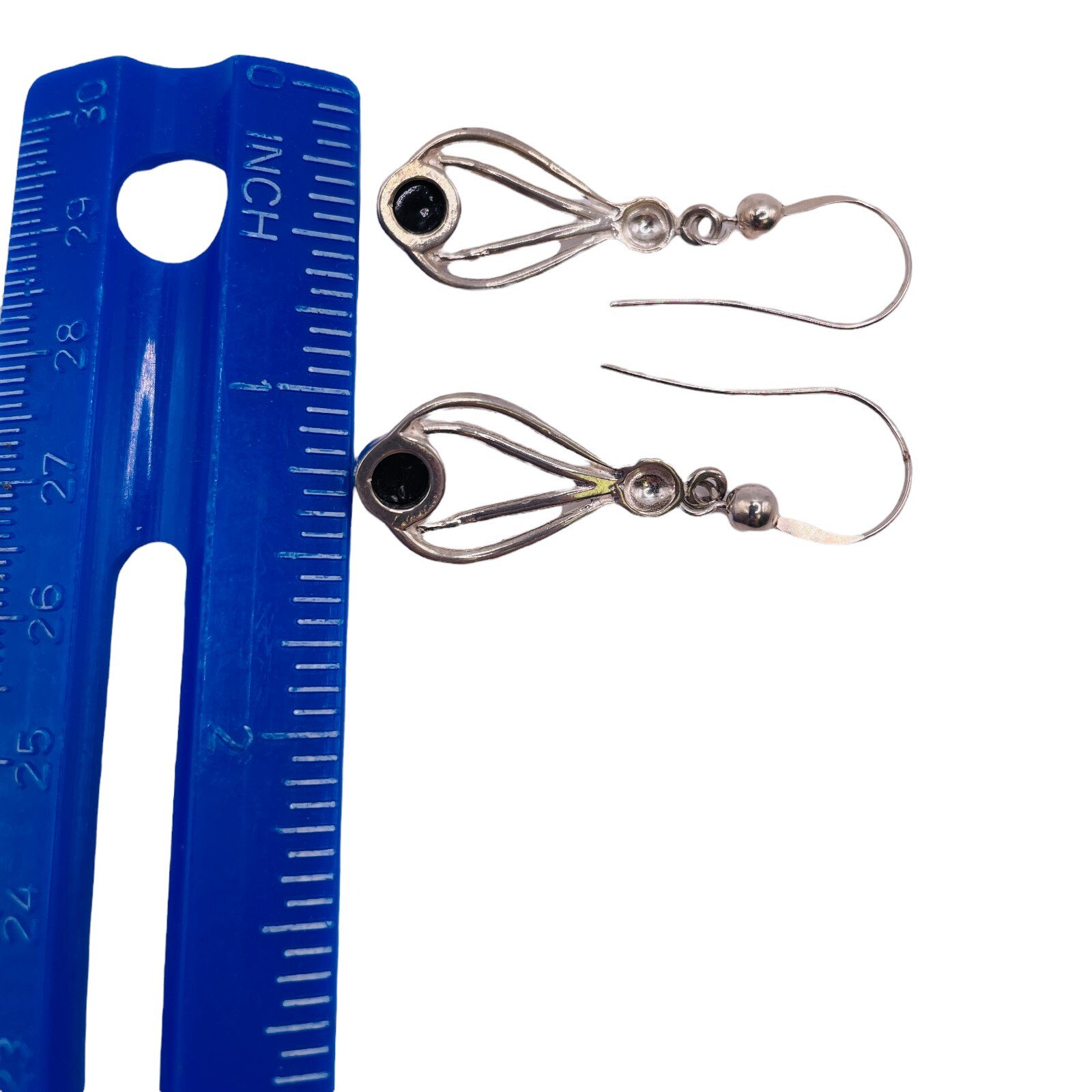 Green BALTIC AMBER Drop Dangle Hook Earrings Post… - image 3