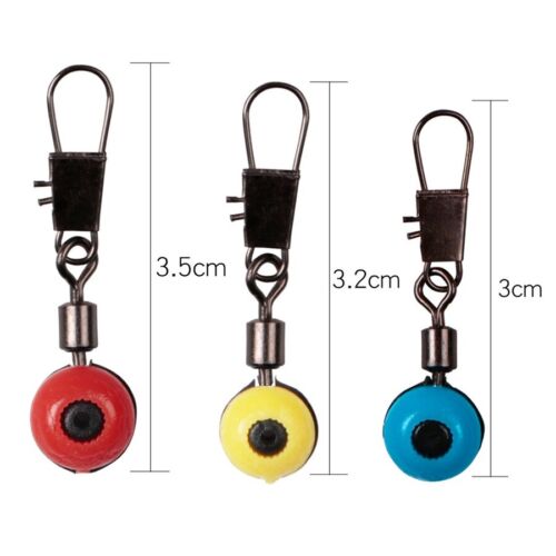 100pcs Fishing Barrel Swivel with Safety Snap Connector Solid Rings Fishing Snap - Picture 2 of 7