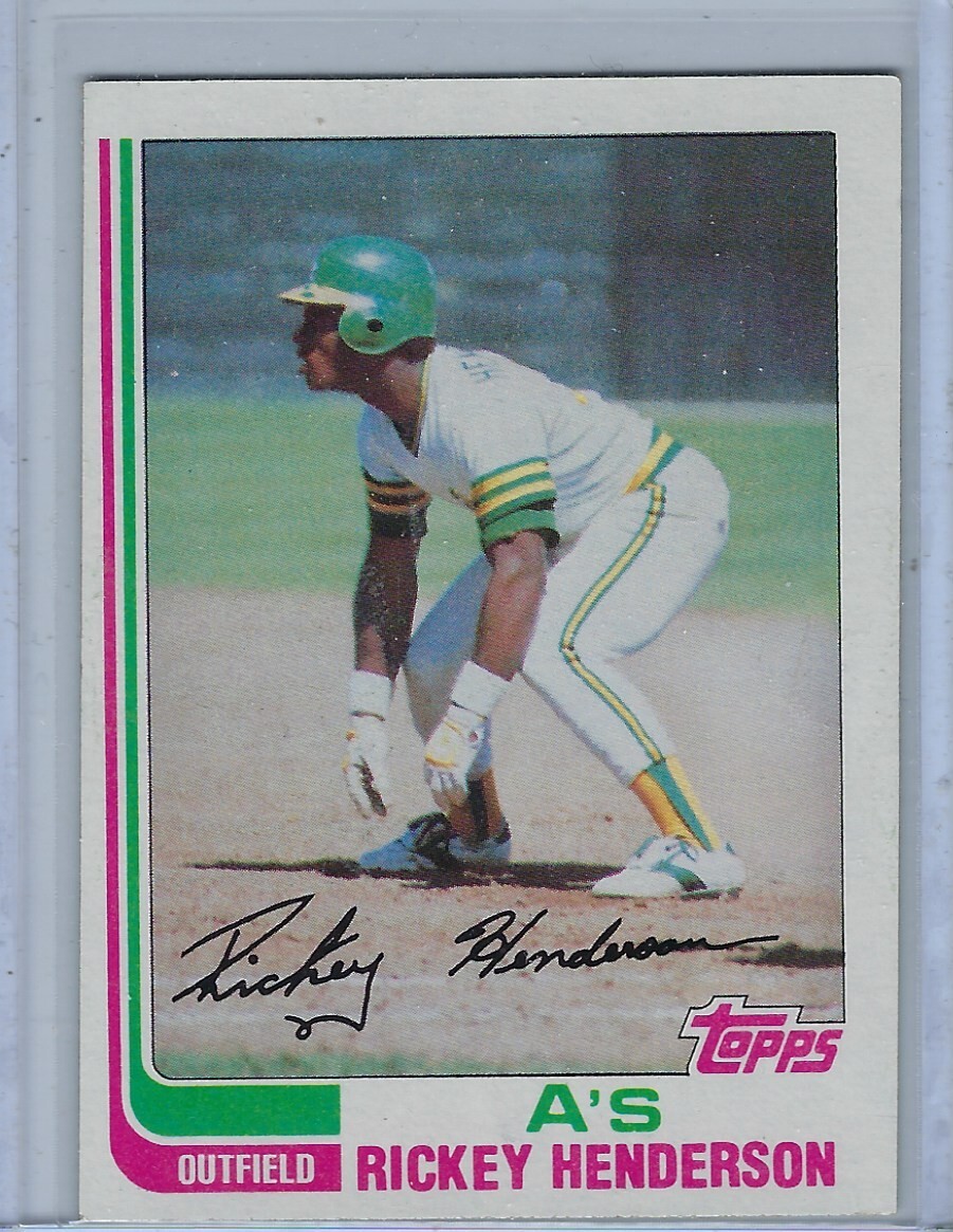 RICKEY HENDERSON 1982 TOPPS #610 A'S YANKEES