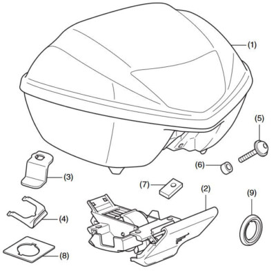 Genuine OEM Honda PCX ADV150 35L Rear Trunk 08L77-MGS-A51ZA | eBay