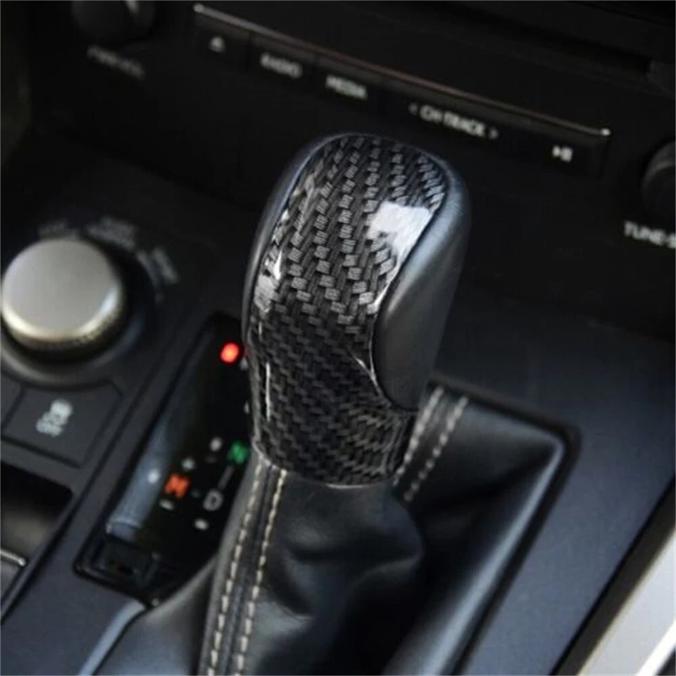 Para 15-18 LEXUS ES GS RC Fibra de Carbono Coche Perilla de Cambio Cubierta Palanca de Cambios Borde Y6 Foto 3 de 4