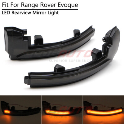 For Land Rover Discovery 17-18 Smoke LED Rearview Mirror Light Turn Signal Lamp