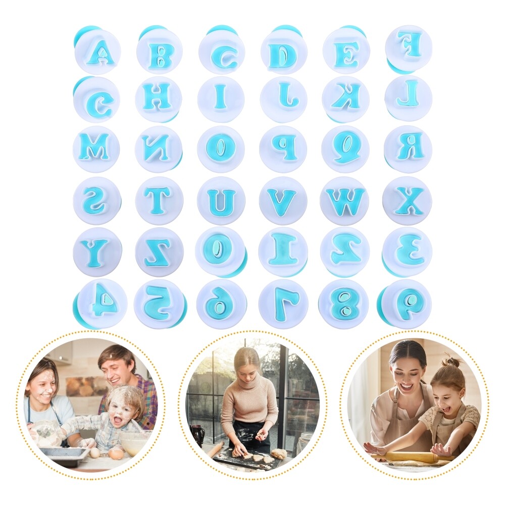 Stamps Alphabet Cake Mold Fondant Decorating Tools Baking Letter Cutters