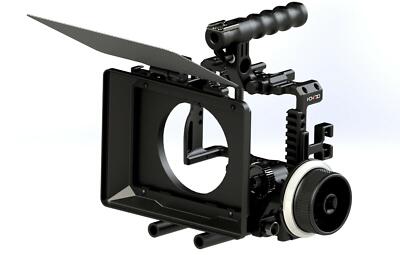 Camera Camcorder Cage Rig Kit with 15mm Rod Matte Box For SONY A7S3/A7M2/A7R2