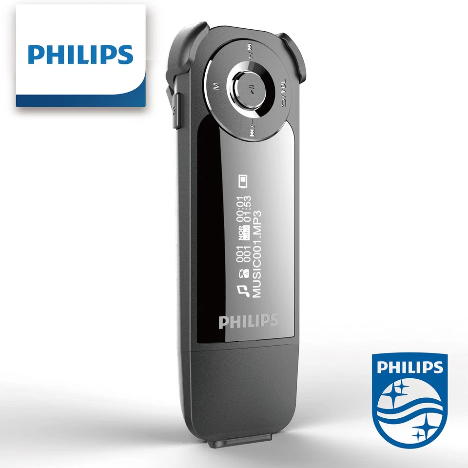 Philips SA1208 Mini MP3 Player with Clip 8GB Direct USB Digital Player FM Radio - Image 2 of 4