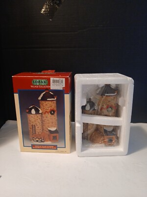 Vintage Lemax Village Collection Porcelain Silo 1999 Christmas Farm Farmhouse