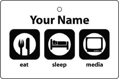 Personalisierter EAT SLEEP MEDIA Auto Lufterfrischer