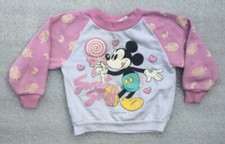 Vintage Disney Sweatshirt Babies Baby Mickey Mouse Infant Toddler 