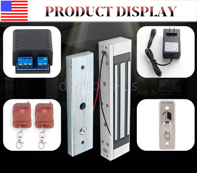 Door Access Control System Electric Magnetic Lock 2 Remote Controlls 350LBS 