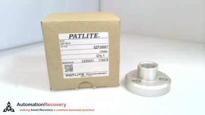 PATLITE SZP-091U, ALUMINUM & SILVER 1/2'' NPT ADAPTER FOR LRG AND LR7, NE #326437