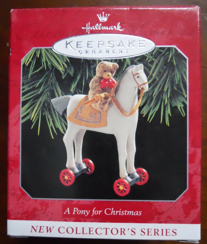 Vintage Hallmark 1998 Wheeled PONY FOR CHRISTMAS  #1 Keepsake Ornament Series 
