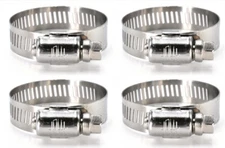 Jolly Four SAE Size 28 1-1/4" to 2-1/4" All 300 SS Worm Drive Hose Clamps JW028S