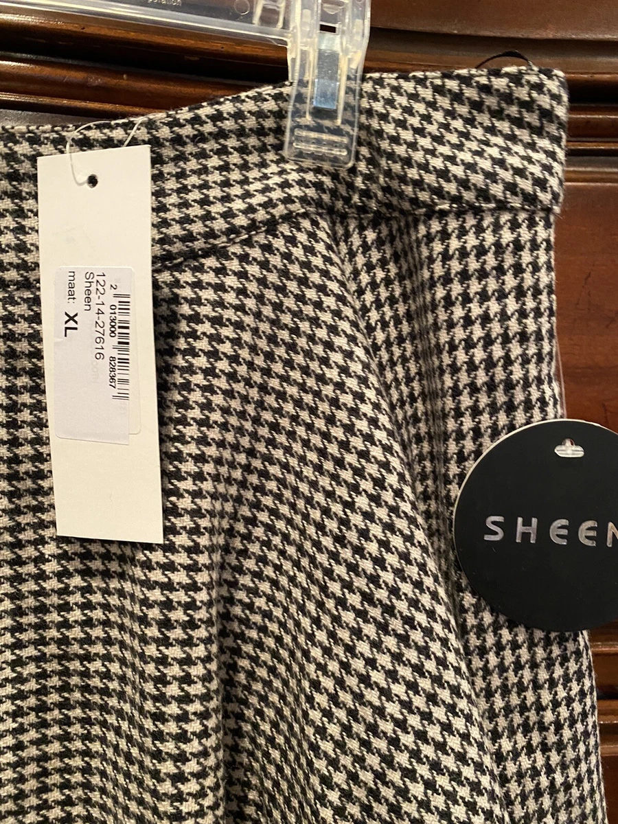 Houndstooth top swing skirt