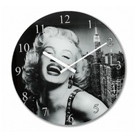 Marilyn Monroe Wall Clock 30cm Glass Gift Home Kitchen Bedroom Memorabilia Marilyn Monroe Wall Clock 30cm Glass Gift Home Kitchen Bedroom Memorabilia
