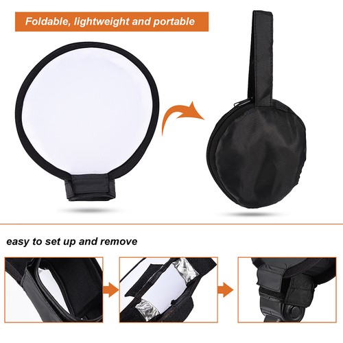 Mini Round Beauty Dish Speedlite Flash Diffuser Softbox ECM - Picture 6 of 15