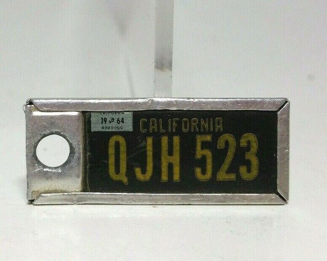 California DAV License Plate Keychain Tag Vintage 1964 Mini QJH523 eBay