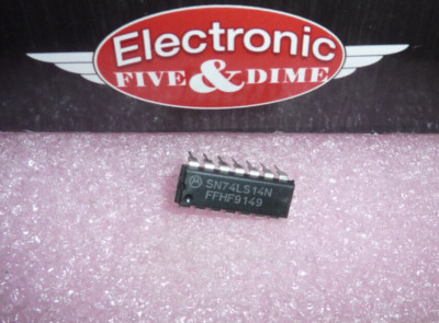 SN74LS14N Motorola  Inverter, LS Series, 6-Func, 1-Input, TTL, PDIP14  IC