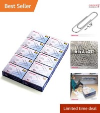 Giant Metal Paper Clips - Pack of 1,000 Durable, Corrosion-Resistant Clips