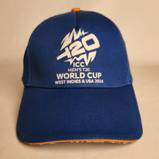 ICC India H20 World Cup Hat Strapback Hat Cap Blue and Orange