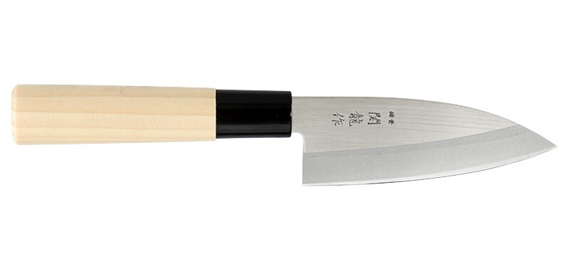 Couteau cuisine japonais KoDeba petit couteau de chef asymétrique