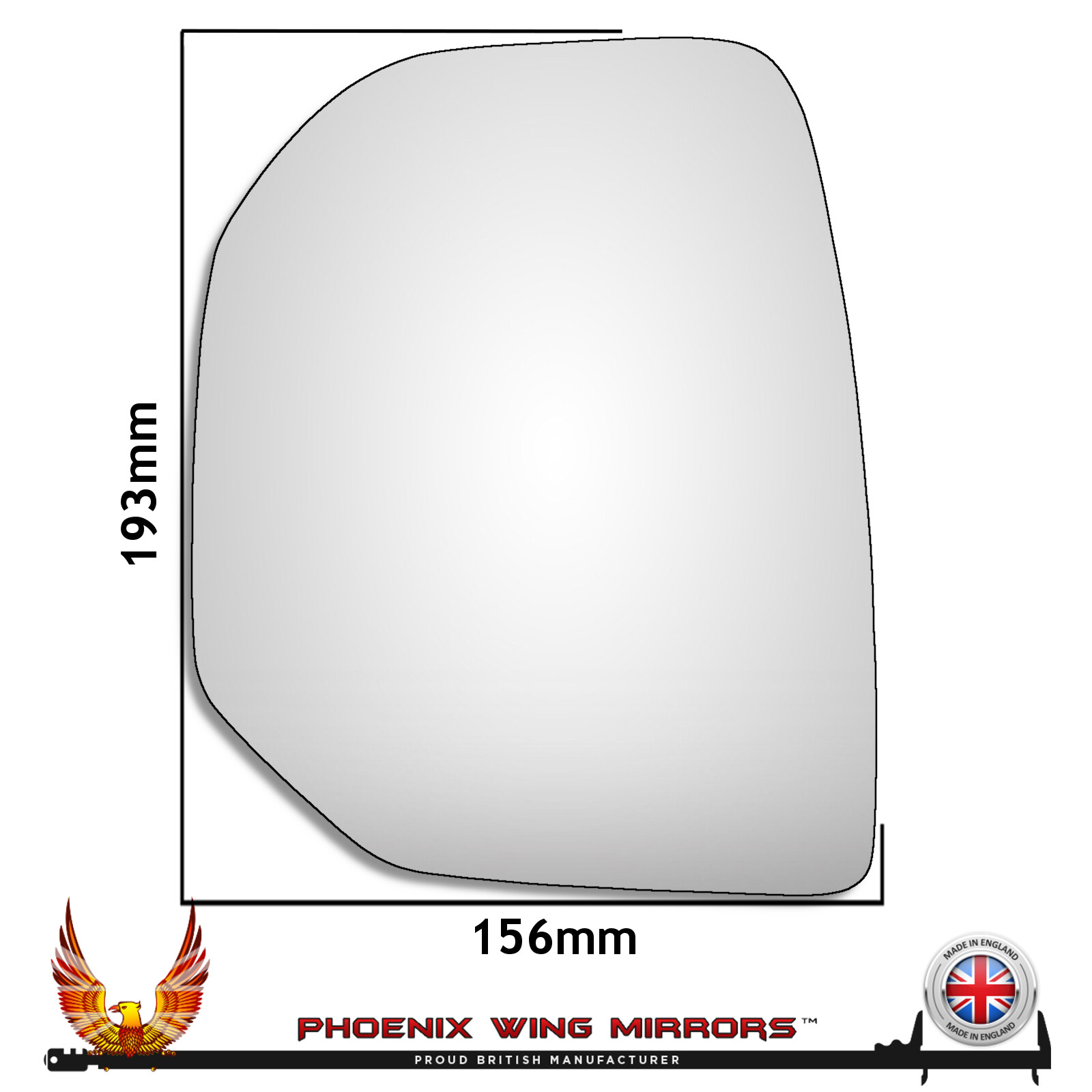 For Peugeot Partner Wing Door Mirror Glass Mk2 2008-2012 Convex Left Hand Side