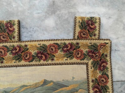 Vintage French Tapestry Medeival Pictorial Stunning Home