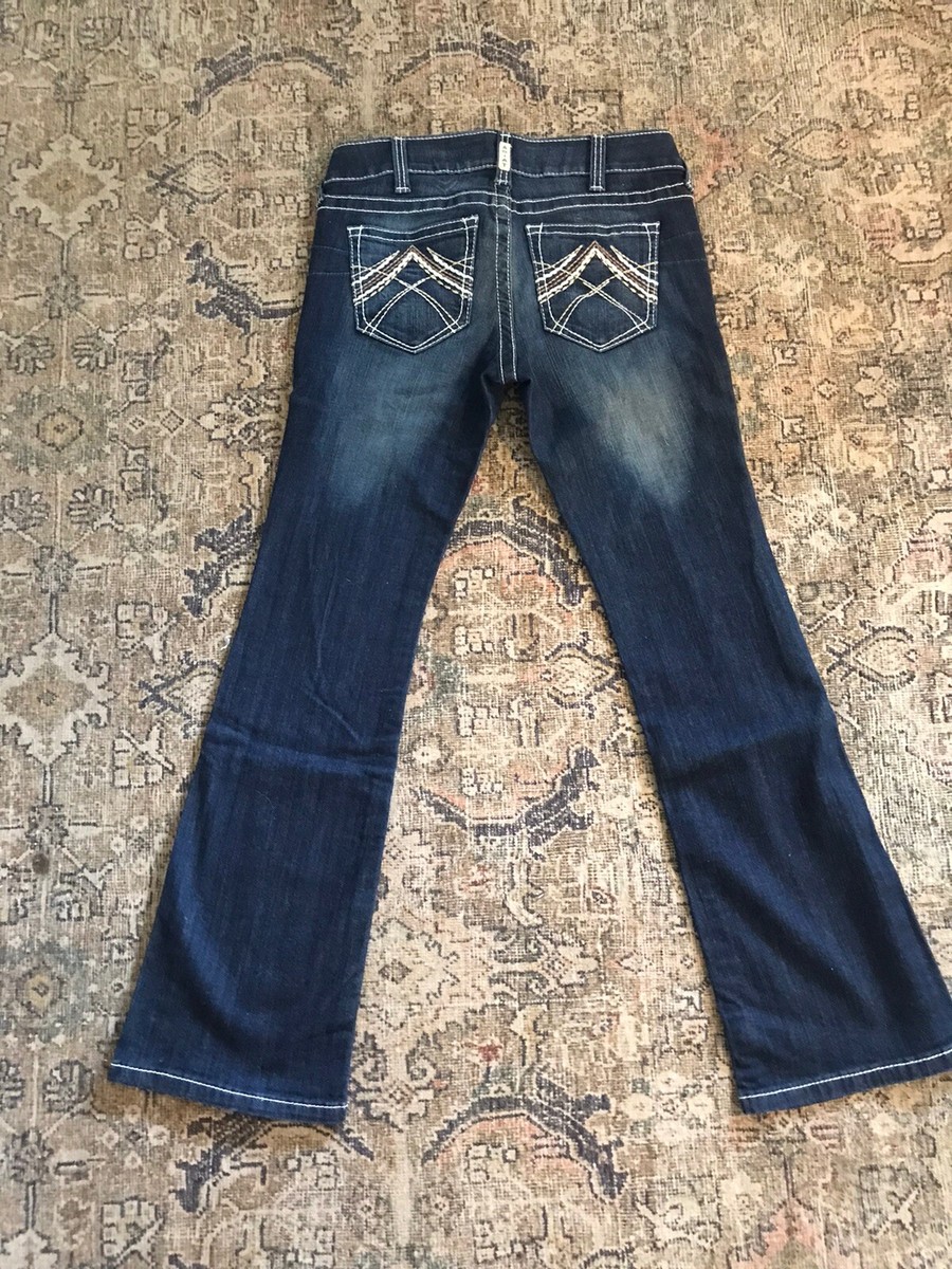 Ariat REAL Denim Jeans Womens 29s Boot Cut Stone Wash Western Cowgirl