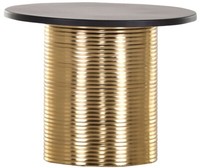 Casa Padrino Luxus Beistelltisch Schwarz / Gold Ø 50 X H. 40 Cm Tisch