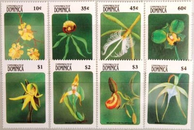 DOMINICA 1989 1223-30 Block 153-54 Orchideen Orchids Blumen Flowers Flora MNH - Bild 1 von 3