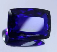 Tanzania OF Tanzanite Deep Blue 52-53Ct Loose Natural Cushion CERTIFIED Gemstone