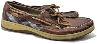 Sperry Plaid Chukka & Brown Leather Lace Up Shoes SPERRY Top Sider #9353632 Leather with Plaid Vintage. | eBay main image 3