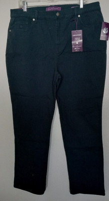 Gloria Vanderbilt 98% cotton, 2% spandex ''Deep Verde'' denim Amanda jeans Size 18