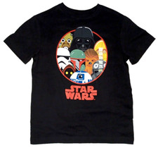 NWT Child Boy's L 10/12 Lucasfilms STAR WARS Black / Multi T-SHIRT Free Ship