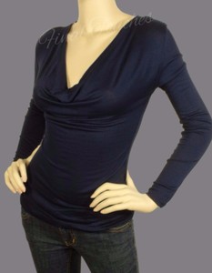 deep plunge cowl neck tops