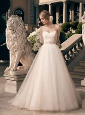 Casablanca Wedding Dress 2177- Ivory/Champagne - Size 12- New