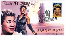 AO-4120-4, 2007, Ella Fitzgerald, Standard Cancel, FDC, Add On Cachet,  AO-4120,