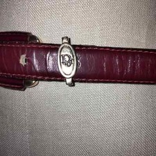 Christian Dior Vintage Oxblood Aniline Cowhide Leather Belt Small