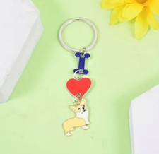 Keyring - I Love Corgi - Key Chain - Yellow Corgi