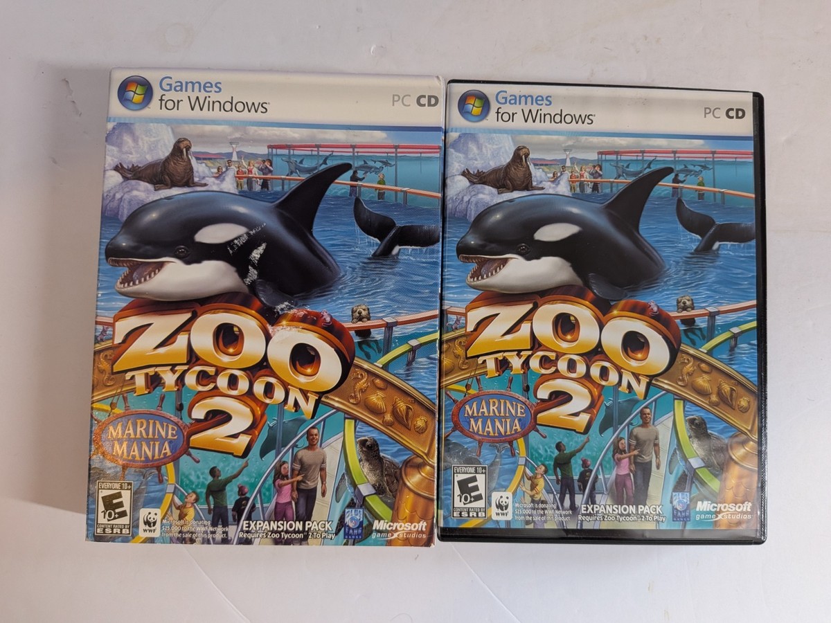 Zoo Tycoon 2 Marine Mania PC CD-ROM Windows Computer Game