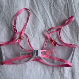 Agent Provocateur Bra 32 D 32D Cherry Pink Hot Donnie Plunge Underwire