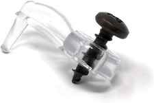 Clear Glass Cabinet Panel Retainer Clips with Screws 25 Pack, 5/16 Inch Offset