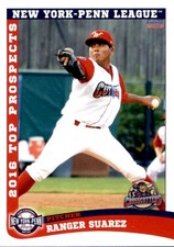 2016 New York-Penn League Top Prospects Choice 28 Ranger Suarez Carora Venezuela