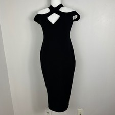 Nookie Australia Black Hollywood Bodycon Dress Cutout Womens Size 10 Sexy Mini