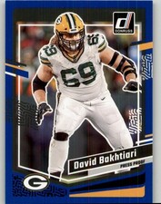 2023 Donruss David Bakhtiari Press Proof Blue #108 Green Bay Packers