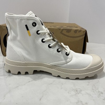 Palladium Pampa HI Htg Supply Star‎ White Combat Boots M 8 , W 9.5 Canvas NEW Palladium Pampa Hi HTG Supply Star White | Mercari main image 4