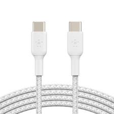 Belkin BoostCharge Braided USB-C To USB-C Charging Cable 2M - White